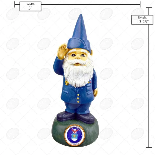 Vista 6 de Red Carpet Studios 35162 Gnomo militar de jardín, Fuerza Aérea