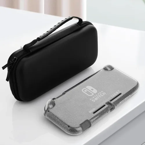 Vista 7 de FUNDIARY Funda de transporte de viaje para Nintendo Switch Lite, funda protectora rígida de viaje para Lite, funda de transporte portátil a prueba