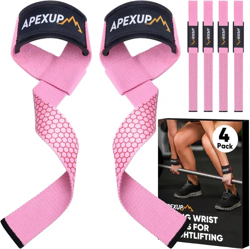 Vista 16 de APEXUP Correas de Levantamiento de Pesas para Peso Muerto, Correas de Muñeca para Gimnasio, Correa de Peso Muerto, Correa Antideslizante de Silicona