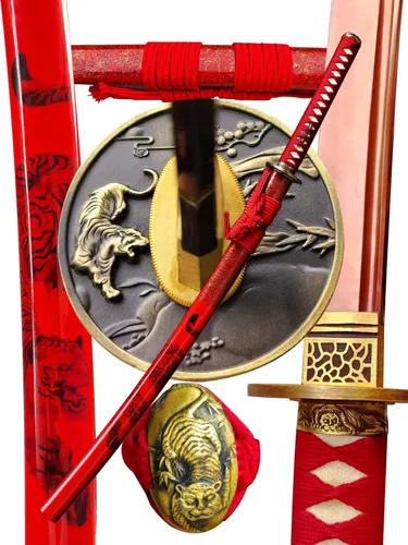 CHENGYING Espada Katana Real Hecho a Mano Espada Samurái Japonesa Desmontable Espada