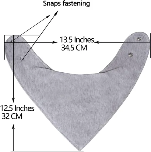 Vista 2 de Maiwa Baberos bandana de algodón para bebés, niñas y niños para babear y dentición, paquete de 8