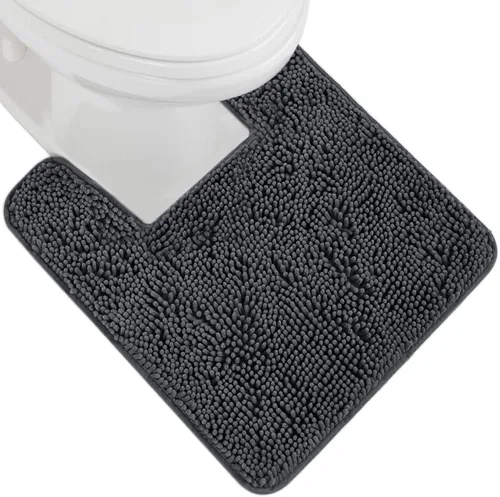Vista 74 de Gorilla Grip - Tapete de baño de felpilla gruesa, suave y absorbente, secado rápido, de microfibra, con reverso de caucho, para piso de ducha, Negro