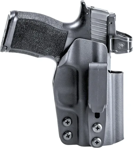 Vista 8 de Funda redondeada para meter – IWB, cintura interior oculta, fabricada en Estados Unidos, Concealment Express, Kydex negro, óptica lista, se adapta a