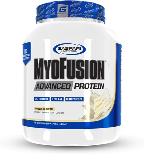 Vista 16 de Gaspari Nutrition Myofusion Advanced Protein, mezcla de proteínas con proteína de suero de leche, proteína de caseína y proteína aislada, baja
