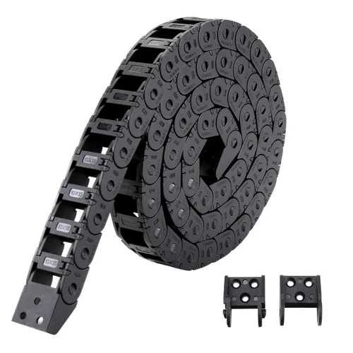 Vista 2 de BCZAMD - Conectores de extremo de cadena de arrastre de 0.394 x 0.591 in, piezas de cadenas de repuesto para cable abierto exterior, cadenas