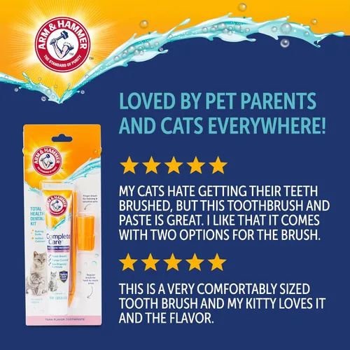 Vista 10 de Arm & Hammer Complete Care - Kit dental para perros, pasta de dientes enzimática para perros con sabor a atún, cepillo de dientes y cepillo de dedo