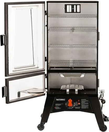 Vista 2 de Masterbuilt® Ahumador vertical ThermoTemp para barbacoa de gas propano de 40 pulgadas con control de temperatura analógico y 960 pulgadas cuadradas