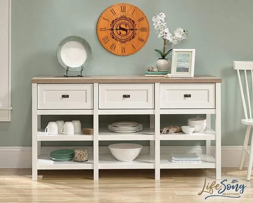 Vista 2 de LifeSong Milestones Reloj de pared de cerezo, personalizado con números romanos, funciona con pilas, 12 x 12 x 1.5 pulgadas