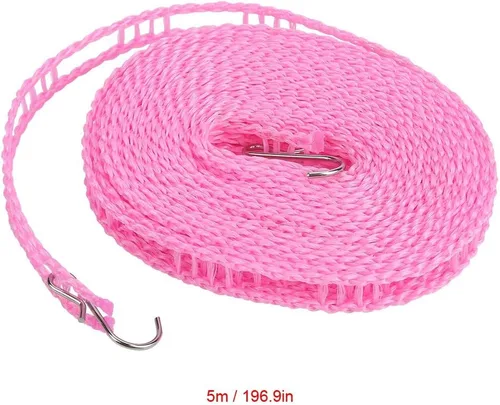 Vista 7 de Tendedero de ropa, cuerda de secado de ropa, resistente al viento, tendedero de viaje para interiores y exteriores, tendedero de ropa para camping 2