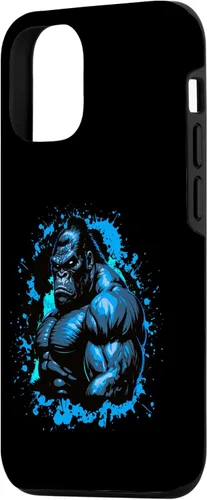 Vista 2 de iPhone 15 Gorilla Workout Animal Beast Muscles Bodybuilding Gym Case