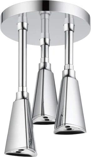 Vista 9 de DELTA FAUCET 57140-CZ H2Okinetic - Cabezal de ducha colgante Raincan, flujo de agua de 1.75 GPM, bronce champán Champagne bronce