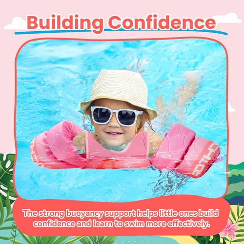 Vista 8 de Toddler Puddle Floaties Jumper for 20 30-50 Pounds, Kids Swim Vest Jacket with Adjustable Strap, Beach Sea Pool Toddler Swimming Floaties Jacket for