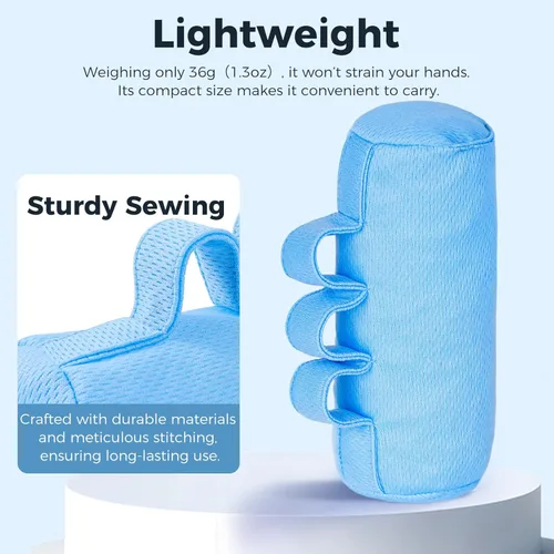 Vista 5 de Empuñaduras de palma, cojines de contractura de mano, empuñaduras de dedos, divisor de dedos, protector de palma para contractura de mano