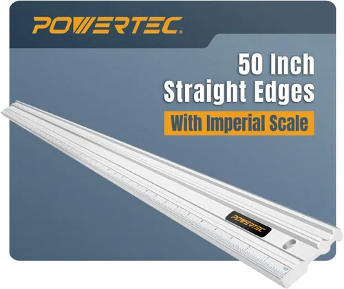 Vista 10 de POWERTEC Reglas rectas de aluminio para maquinista de 24 pulgadas, con tolerancia de .001'' para verificar deformación de superficie