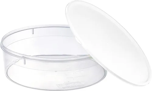 Vista 3 de Porta pasteles de plástico con tapa, 10.5 pulgadas, recipiente para cupcakes, magdalenas, galletas, soporte para pasteles, almacenamiento