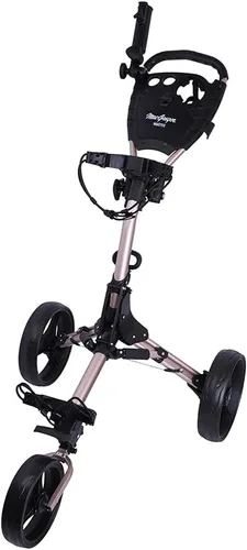 Vista 3 de MacGregor Carrito de golf plegable de 3 ruedas Titanium MacTec con soporte para paraguas