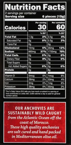 Vista 2 de Anchoas planas en aceite de oliva de Crown Prince. En lata de 2 onzas. Paquete de 12 unidades.