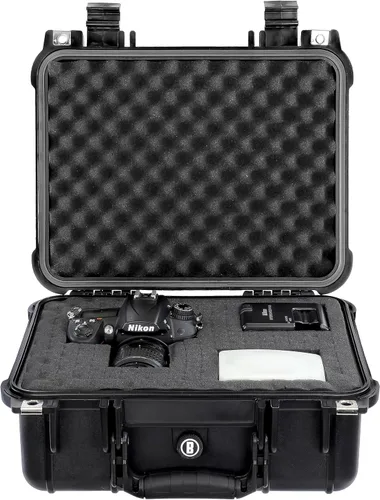 Vista 6 de Bushnell Estuche rígido compacto impermeable de 13.37 pulgadas para binoculares, óptica, equipo, a prueba de golpes y listo para TSA (negro)