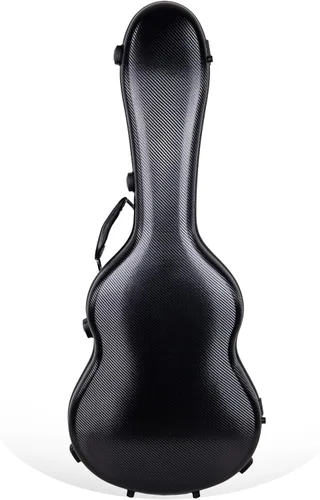 Vista 3 de Crossrock Funda de policarbonato para guitarra clásica, carcasa rígida 4/4 antiarañazos con bloqueo TSA, correas de mochila, interior de terciopelo