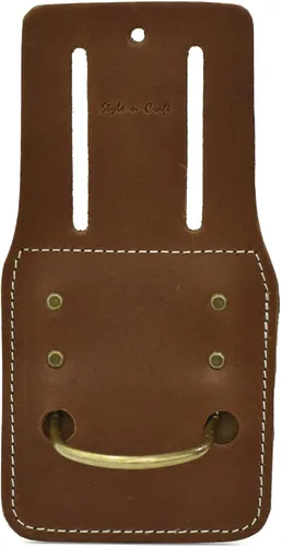 Style n Craft Soporte fijo para martillo, soporte de cuero de grano completo, compatible con todo tipo de martillos y hachas, marrón oscuro (98438)