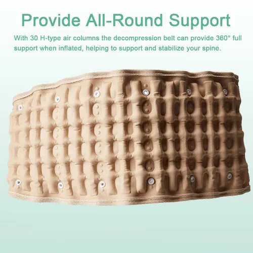 Vista 5 de HONGJING Cinturón de descompresión de espalda, soporte lumbar para alivio del dolor de espalda, dispositivo de tracción de espalda baja, talla única