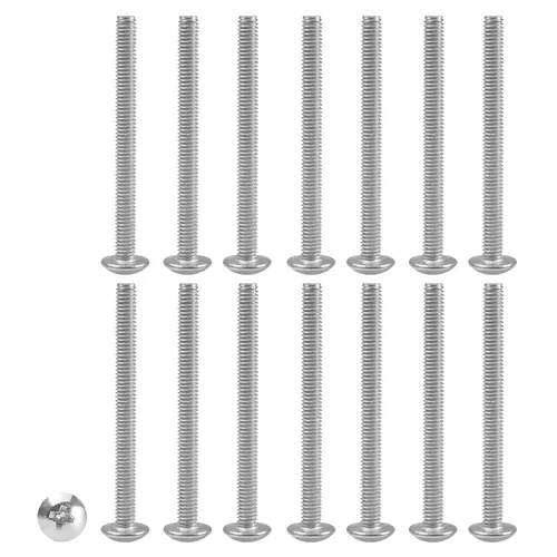 Vista 59 de MroMax Tornillos de máquina M2.0.197 x 0.157 in Tornillos Phillips Cross Truss Head Tornillo 304 Pernos de sujeción de acero inoxidable 15pcs