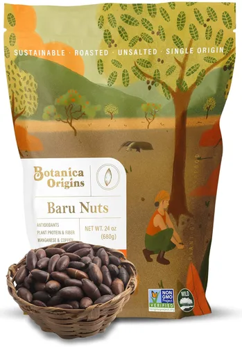 Botanica Baru Nuts, 24 onzas | Tostado | Salvaje | Sin sal | Sin OMG | Vegano, apto para keto y paleo
