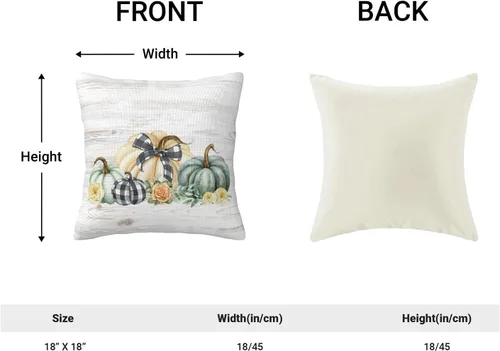 Vista 4 de Fundas de almohada de otoño de 12 x 20 pulgadas, decoración de otoño, fundas de almohada lumbar para sofá, almohadas decorativas de calabaza