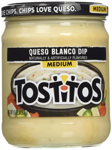 Frito Lay, Tostitos, Queso Blanco, Dip mediano, tarro de 15 onzas (paquete de 2) - Juego de 2