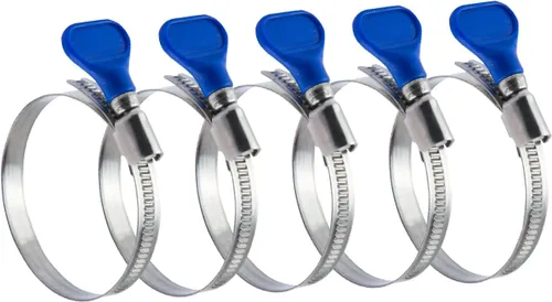 Vista 10 de POWERTEC Abrazaderas de manguera de doble bucle de 2 1/2 pulgadas para manguera de recolección de polvo y manguera de ventilación del secador