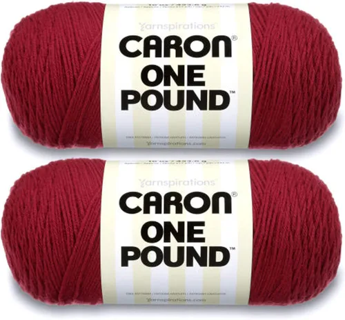 Vista 38 de Caron Hilo Aqua de una libra, paquete de 2 unidades de 16 onzas, acrílico, 4 medianos (peinado), 812 yardas, tejido/ganchillo