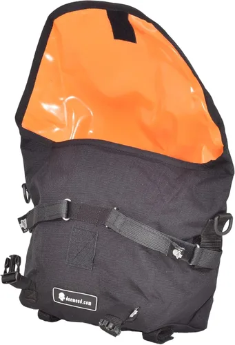 Vista 6 de Bolsa de manillar de motocicleta para perchas Mini y High Ape - Bolsa de horquilla delantera estilo cortavientos - Cordura resistente a la abrasión