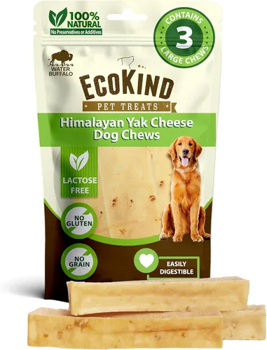 Vista 18 de EcoKind Premium Gold Yak Cheese Himalaya - Masticables para perros, para razas grandes, totalmente naturales, con alto contenido de proteínas
