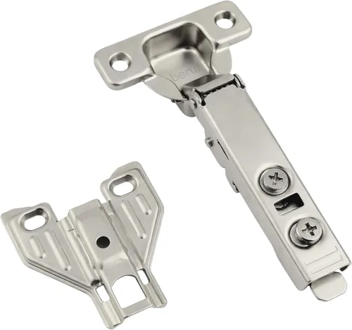 Vista 4 de Berta Paquete de 2 bisagras de puerta de gabinete de superposición completa, bisagras ocultas ajustables de 105 grados, cierre suave para gabinete