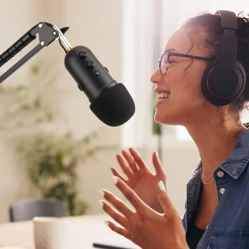 Vista 6 de Seiren V2 X Funda de espuma o Razer Seiren V2 Pro Mic Pop Filter, cubierta de micrófono compatible con micrófonos USB Razer Seiren V2 Pro y Razer