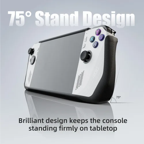 Vista 4 de Skull & Co. GripCase Bundle for ROG ALLY: Soft Protective Case with Textured Grips Full Protection and Stand, Shock-Absorption Non-Slip and