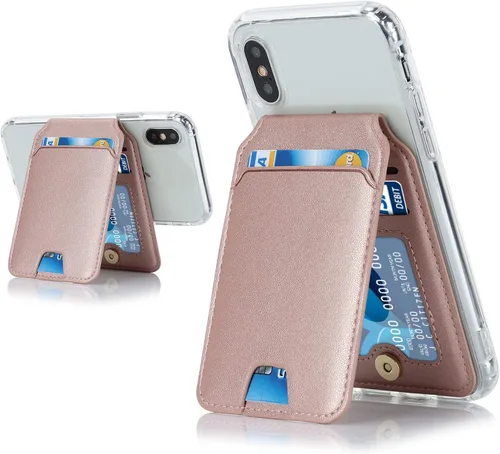 Vista 8 de Lipvina Magsafe Funda compatible con iPhone 11 Pro con tarjetero Magsafe, funda magnética de cuero desmontable con soporte para mujeres y hombres