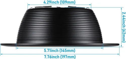 Vista 2 de TORCHSTAR Moldura de deflector empotrable de 6 pulgadas con anillo desmontable, metal completo, moldura de luz de techo para lata de 6 pulgadas