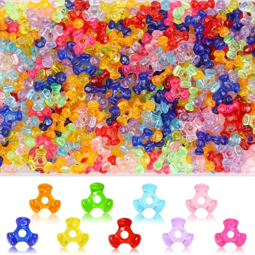 Vista 16 de Cuentas de Pony de Plástico Coloridas para Pulsera para Hacer Joyas para Pulseras de Amistad 6x9mm Multicolor para Cuentas Trenzado de Cabello