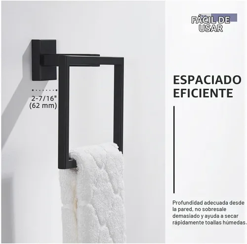 Vista 6 de Angle Simple Toallero de mano dorado oscuro cepillado, anillo de toalla Oro oscuro cepillado