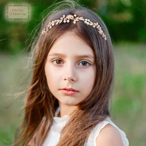 Vista 6 de Diademas nupciales de perlas de cristal, vides, estilo bohemio, tocados de boda para novia, accesorios para el cabello