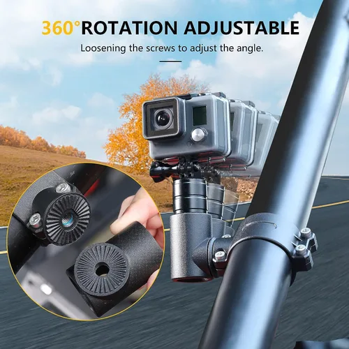 Vista 3 de Soporte para cámara UTV ATV compatible con GoPro, soporte de cámara de montaje en barra enrollable de 1.75"-2" compatible con GoPro Hero 9 8 7 6 5