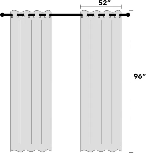 Vista 141 de PrinceDeco Cortinas con textura de lino 100% opacas de 64 pulgadas de largo, juego de 2 paneles de cortinas de lino opacas con forro aislante Arena