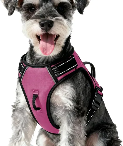 Vista 54 de Arnés para perro sin tirones, chaleco reflectante ajustable y acolchado para mascotas con asa de fácil control, fácil de llevar con nudo elegante