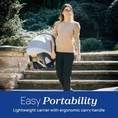 Vista 9 de Chicco KeyFit Max Zip ClearTex Asiento y base de automóvil para bebés, asiento orientado hacia atrás para bebés de 4 a 30 libras, soporte