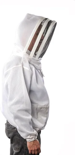 Vista 2 de Chaqueta ventilada - Velo de esgrima de visión transparente YKK cremalleras de latón ultraligera y máxima protección apicultores profesionales