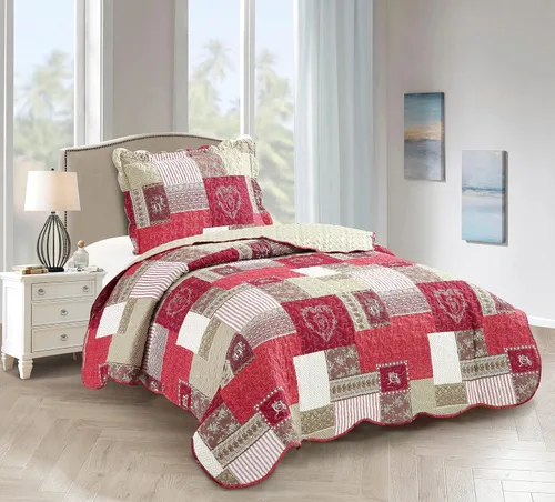 Vista 26 de Brilliant Sunshine Juego de edredón de 3 piezas con 2 fundas de almohada, colcha reversible, colcha suave y ligera, para todas las estaciones, Gris