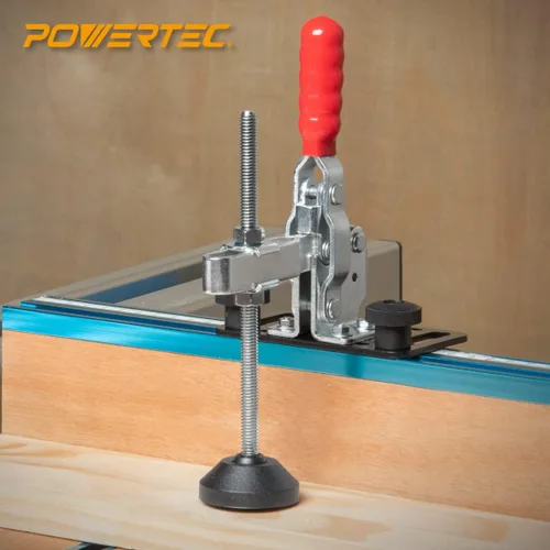 Vista 4 de POWERTEC Pie de Abrazadera de Palanca Grande de 6", Paquete de 2 con Tuercas y Arandelas, Pie de Abrazadera de Espárrago Sobredimensionado