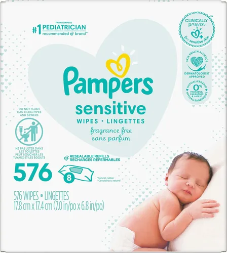 Vista 22 de Toallitas húmedas Pampers Baby Wipes Sensitive, 1 caja de apertura superior, 56 unidades.