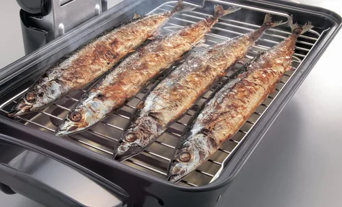 Vista 2 de Zojirushi America EF-VPC40 - Asador de pescado, gris metálico, 11.63 x 19.13 x 7.75 pulgadas